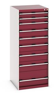 40027045.** Cabinet consists of 2 x 100mm, 4 x 150mm, 2 x 200mm and 1 x 300mm high drawers 100% extension drawer with internal dimensions of 525mm wide x 625mm deep. The...